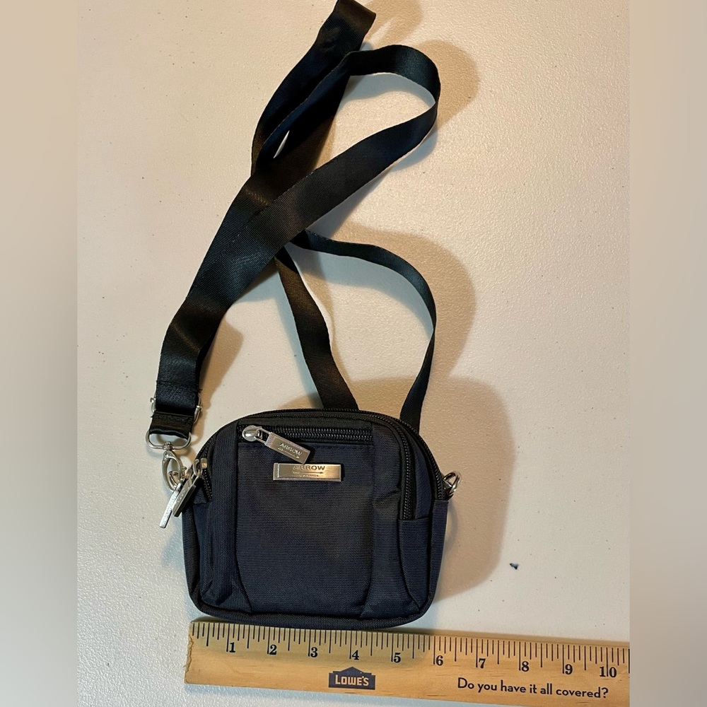 Arrow USA 1851 Nylon Black Crossbody 6” X 4.5” EUC - Picture 3 of 7